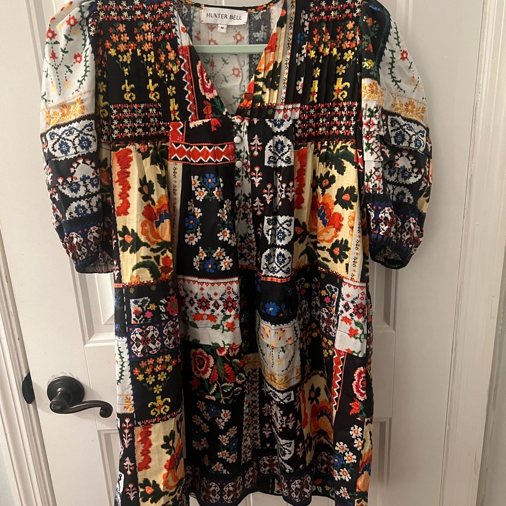 Hunter Bell Colorful Patchwork Dress
